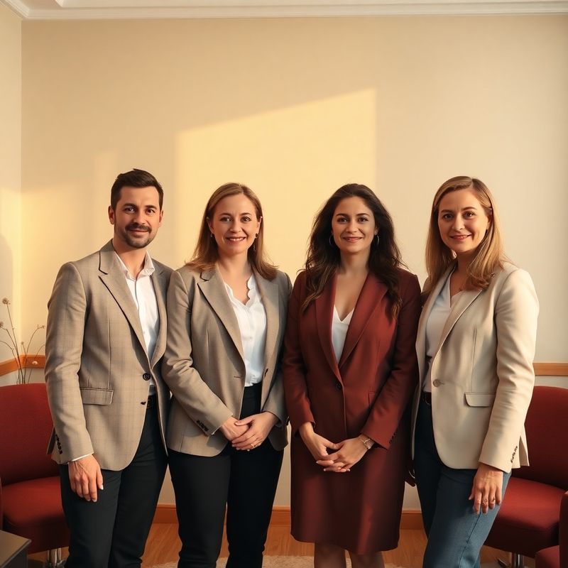 Portret de echipă: patru consultanți Mic Studio în sală de consiliu, Iași